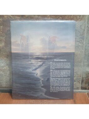 Vintage Unframed Footprints in the Sand Wall Decor 1988  Danny Hahlbohm